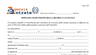 Revisione rendita catastale