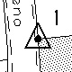 Triangolo con in mezzo un punto nelle mappe catastali