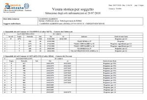 Visura catastale per soggetto storica